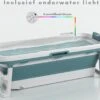 Livista® - Opvouwbaar Bad - Blauw - Zitbad - Inklapbaar - Bath Bucket - 150 CM LANG - XL - Incl. Thermometer & Onderwater LED Lichten