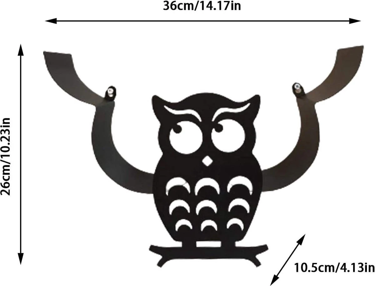 Sens Design Toiletrolhouder – Wc Rolhouder – Hangend - Uil 8 Sens Design Toiletrolhouder – Wc Rolhouder – Hangend - Uil - Afbeelding 6