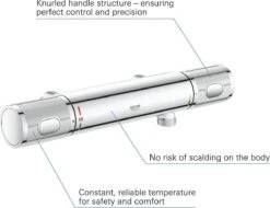 GROHE Grohtherm 1000 Performance Thermostatische Douchekraan - 12cm - Zonder Koppelingen - Chroom - 34778000 -Badkamerproducten Winkel 1200x923 2