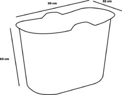 EKEO Zitbad - 210L - Mobiele Badkuip - Bath Bucket - Zwart -Badkamerproducten Winkel 1200x936 2