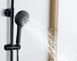 LOMAZOO Regendouche Met Thermostaatkraan - Doucheset Zwart - Regendoucheset - Zwart [COOPER] -Badkamerproducten Winkel 1200x958