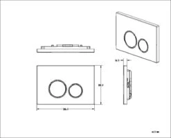 Bedieningsplaat StarBlueDisc Doppio 35 TBV Geberit UP100 UP320 UP300 UP700 UP720 Mat Zwart -Badkamerproducten Winkel 1200x965 4