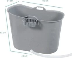 Zitbad Voor Volwassenen - Bath Bucket - Grijs - 200L -Badkamerproducten Winkel 1200x966 4