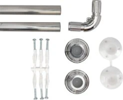 Saninorm Douchegordijnstang - 90x90 Cm - Aluminium 6 Saninorm Douchegordijnstang - 90x90 Cm - Aluminium -Badkamerproducten Winkel 1200x977