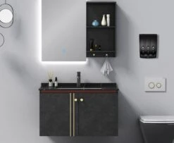 Aquathof, Zeepdispenser, Mat Zwart, 3 Kamer, 3 Reservoirs, 3x350ml, Hangend, Wandmontage -Badkamerproducten Winkel 1200x988 2