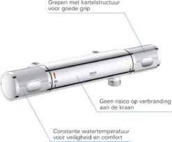 GROHE Grohtherm 1000 Performance Thermostatische Douchekraan - 12cm - Zonder Koppelingen - Chroom - 34778000 -Badkamerproducten Winkel 1200x996 4