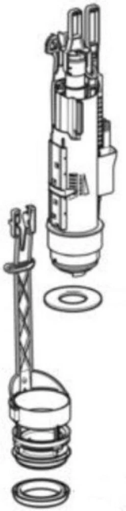 Geberit - Spoel/bodemventiel Met Houder Tbv UP320/UP100/Delta -Badkamerproducten Winkel 296x1200