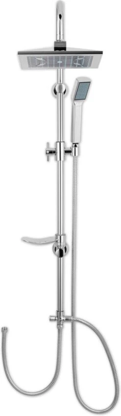 Lifa Bathing Zilveren Douchesysteem - Verstelbare Doucheset - RVS En ABS - Regendouche En Handdouche - Chroom - Incl. Bevestigingsmateriaal -Badkamerproducten Winkel 349x1200