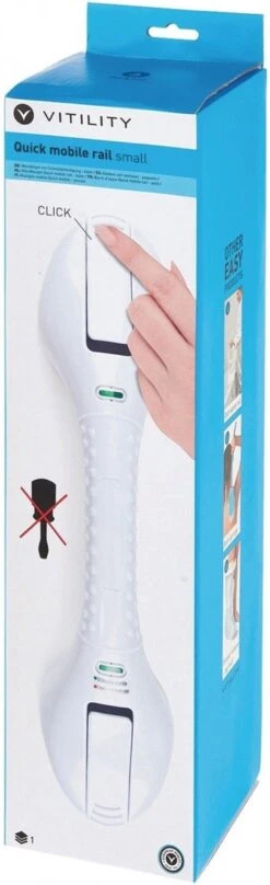 VITILITY Quick Mobile Rail - Wandbeugel Met Zuignappen - Zonder Boren - 40 Cm - Wit - Veiligheidsgreep -Badkamerproducten Winkel 367x1200 2