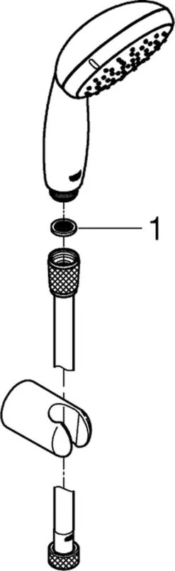 GROHE QuickFix Vitalio Start II 100 Waterbesparende Douchekop - ø 10 Cm - Met Wanddouchehouder - Chroom - 27950000 -Badkamerproducten Winkel 368x1200