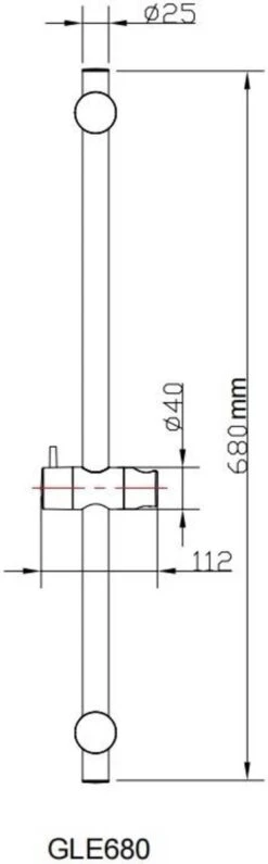 Ben Elan - Glijstang - Ronde Douchestang Voor Handdouche - 68cm - Chroom -Badkamerproducten Winkel 373x1200