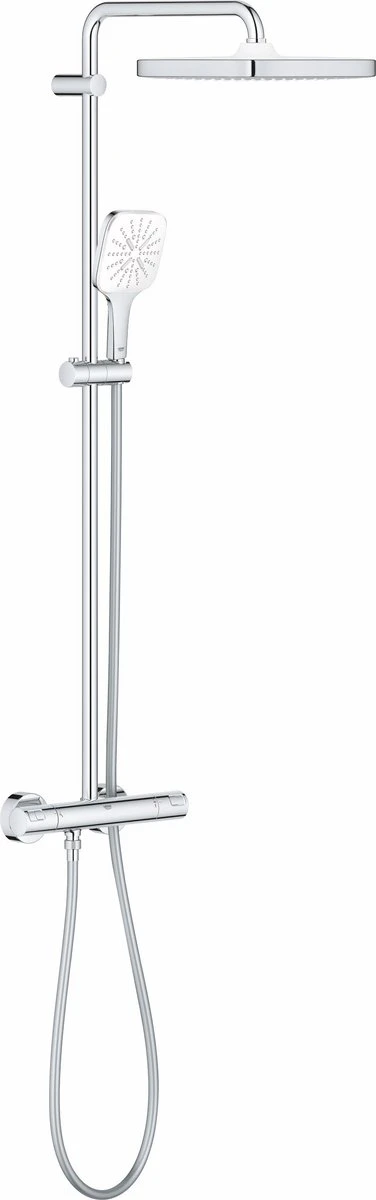 GROHE QuickFix Vitalio Start 250 Regendouche - □ 25 Cm - Vierkant - Met Thermostaatkraan - Chroom - EcoJoy Handdouche 3 GROHE QuickFix Vitalio Start 250 Regendouche - □ 25 Cm - Vierkant - Met Thermostaatkraan - Chroom - EcoJoy Handdouche