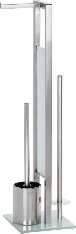 WENKO Toiletbutler Rivalta RVS Mat - Toiletborstel Met Houder, Toiletrolhouder En Reserverolhouder -Badkamerproducten Winkel 389x1200