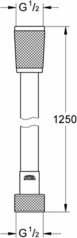 GROHE SilverFlex Doucheslang - 125 Cm - Chroom -Badkamerproducten Winkel 392x1200