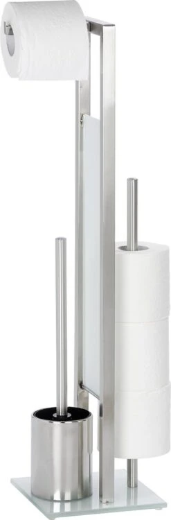 WENKO Toiletbutler Rivalta RVS Mat - Toiletborstel Met Houder, Toiletrolhouder En Reserverolhouder -Badkamerproducten Winkel 395x1200 1