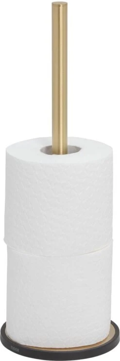 Tiger Tune - Reserverolhouder Vrijstaand - Messing Geborsteld / Zwart -Badkamerproducten Winkel 401x1200