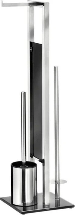 WENKO Toiletbutler Rivalta RVS Glanzend - Toiletborstel Met Houder, Toiletrolhouder En Reserverolhouder -Badkamerproducten Winkel 421x1200