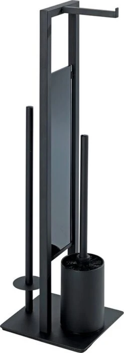 WENKO Toiletbutler Rivalta Zwart - Toiletborstel Met Houder, Toiletrolhouder En Reserverolhouder -Badkamerproducten Winkel 421x1200 3