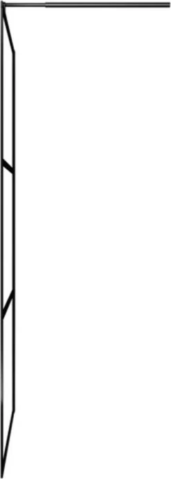 VidaXL Inloopdouchewand Transparant 90x195 Cm ESG-glas Zwart 14 VidaXL Inloopdouchewand Transparant 90x195 Cm ESG-glas Zwart -Badkamerproducten Winkel 429x1200