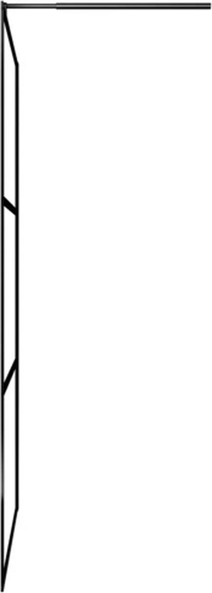 VidaXL Inloopdouchewand Transparant 90x195 Cm ESG-glas Zwart 6 VidaXL Inloopdouchewand Transparant 90x195 Cm ESG-glas Zwart - Afbeelding 4