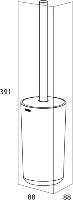Tiger Carv - Toiletborstel Met Houder Vrijstaand - Zwart -Badkamerproducten Winkel 441x1200