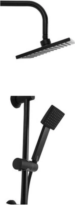 Bathroom Solutions Regendouche Set MET Handdouche 150cm - Matzwart -Badkamerproducten Winkel 444x1200