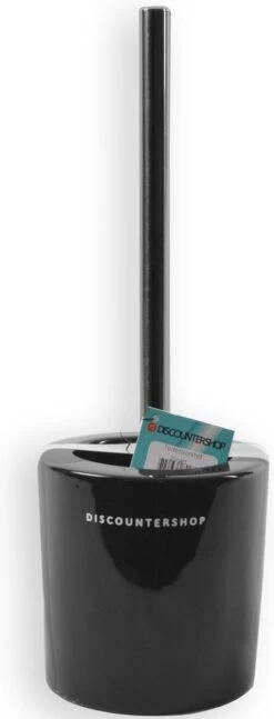 Toiletborstel Met Zwarte Borstel- Keramiek - Zwart - RVS - WC Borstel In Ronde Houder -Badkamerproducten Winkel 458x1200