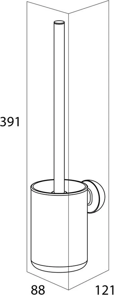 Tiger Cooper - Toiletborstel Met Houder - RVS Geborsteld / Zwart 9 Tiger Cooper - Toiletborstel Met Houder - RVS Geborsteld / Zwart - Afbeelding 7