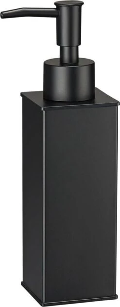 VDN Stainless Zeeppompje - Zeepdispenser - Zeeppompje Vrijstaand - Zwart - Vierkant - RVS