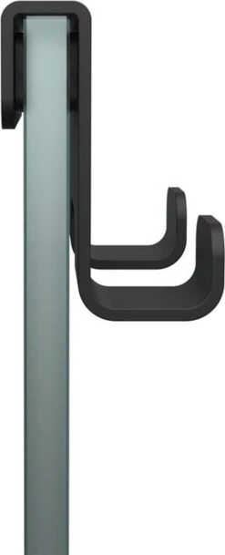 Tiger Caddy - Douchehaak - Glaspaneel Dikte 6-8 Mm - 3,5 X 7 X 5 Cm - Zwart -Badkamerproducten Winkel 487x1200