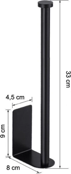 Wc Rolhouder Zonder Boren Toiletrolhouder Reserverolhouder 3 Rollen - Zwart - Badkamer Accessoires - RVS - Hangend -Badkamerproducten Winkel 489x1200 1