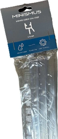 Minismus Douchedeurafdichting Met Waterkering (2 Strips Van 1 Meter, Makkelijk Inkortbaar) - Waterstopper Geschikt Voor Glas Van 6 Tot 8 Mm - Douchedorpel - Lekstrip Voor Horizontale Bevestiging -Badkamerproducten Winkel 501x1200