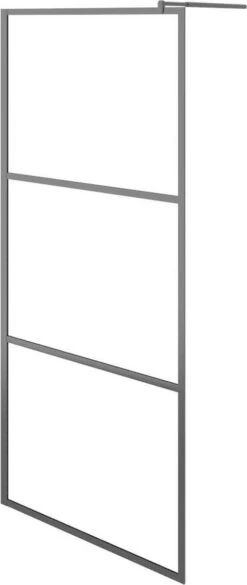 VidaXL Inloopdouchewand Transparant 90x195 Cm ESG-glas Zwart 18 VidaXL Inloopdouchewand Transparant 90x195 Cm ESG-glas Zwart -Badkamerproducten Winkel 507x1200