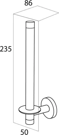 Tiger Boston - Reserverolhouder - RVS Geborsteld -Badkamerproducten Winkel 528x1200