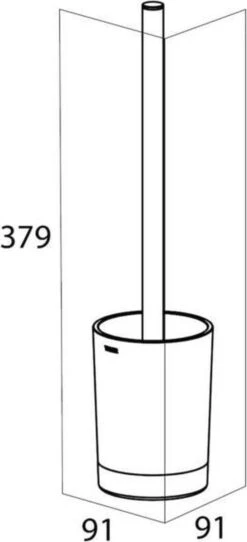 Tiger Tune - Toiletborstel Met Houder Vrijstaand - Zwart Metaal Geborsteld / Zwart -Badkamerproducten Winkel 547x1200