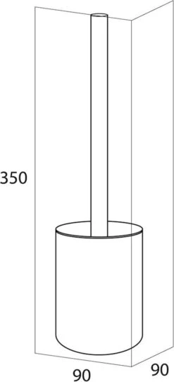 Tiger Porto - Toiletborstel Met Houder - Vrijstaand - Zwart -Badkamerproducten Winkel 549x1200