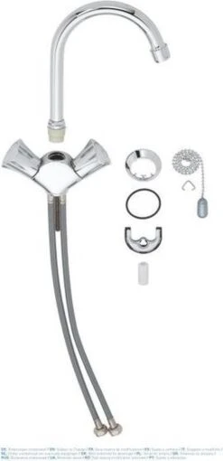 GROHE Costa-L Wastafelkraan - Met Ketting - Chroom -Badkamerproducten Winkel 581x1200 2