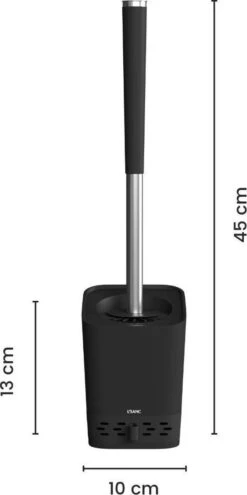 L'Sanc TB362 Plus - WC Borstel - Toiletborstel Met Houder - Zwart -Badkamerproducten Winkel 599x1200