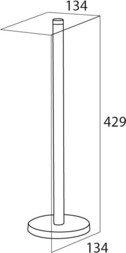 Tiger - Reserverolhouder - Vrijstaand - RVS Geborsteld -Badkamerproducten Winkel 600x1200 2