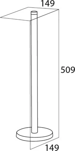 Tiger - Reserverolhouder - Vrijstaand - Zwart -Badkamerproducten Winkel 601x1200