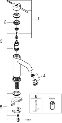 GROHE Essence New Wastafelkraan - Met EcoJoy® - Lage Uitloop - Chroom - 23590001 -Badkamerproducten Winkel 602x1200 4