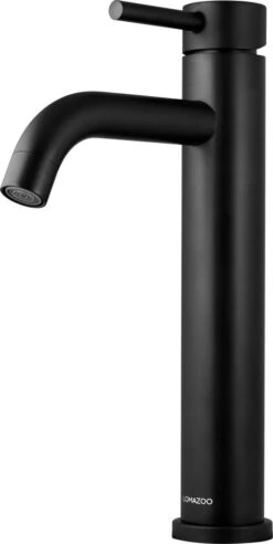 LOMAZOO Wastafelkraan Zwart Cardano - Zwarte Kraan - Badkamerkraan - Wastafel Mengkraan - Hoog -Badkamerproducten Winkel 602x1200 5