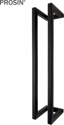 PROSIN® Luxe RVS Wc Rolhouder – Toiletrolhouder – Rollenhouder – Reserverolhouder Zwart – Handdoekrek - Handoekkenrek - Handdoekhouder - Opbergrek – Rek – Mat Zwart – Hangend – Zelfklevend - Modern -Badkamerproducten Winkel 610x1200