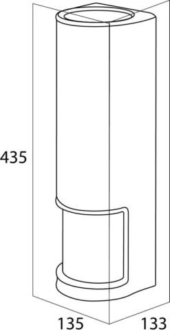 Tiger Palma Reserverolhouder - Wit -Badkamerproducten Winkel 611x1200