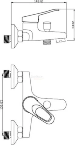 SCHÜTTE Athos Plus Badkraan - Mengkraan - 150 Mm Hartafstand - Chroom -Badkamerproducten Winkel 621x1200 2