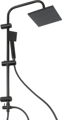 Niceey Doucheset - Regendouche - Handdouche - Verstelbaar - Vierkant - Mat Zwart -Badkamerproducten Winkel 623x1200