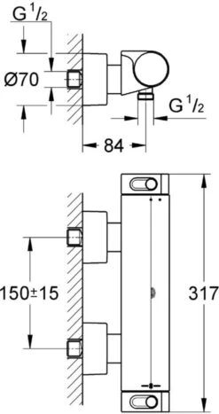 GROHE Grohtherm 2000 New Thermostatische Douchekraan - EcoJoy® - CoolTouch - 15 Cm - Chroom - 34169001 -Badkamerproducten Winkel 635x1200 4