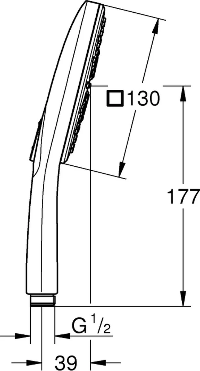 GROHE QuickFix Vitalio Start 250 Regendouche - □ 25 Cm - Vierkant - Met Thermostaatkraan - Chroom - EcoJoy Handdouche 4 GROHE QuickFix Vitalio Start 250 Regendouche - □ 25 Cm - Vierkant - Met Thermostaatkraan - Chroom - EcoJoy Handdouche - Afbeelding 2