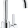 GROHE Eurosmart Cosmopolitan Wastafelkraan - Hoge C-uitloop - Met Trekwaste - Chroom - 32830001 -Badkamerproducten Winkel 658x1200 2