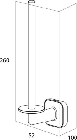 Tiger Carv - Reserverolhouder - Zwart -Badkamerproducten Winkel 663x1200